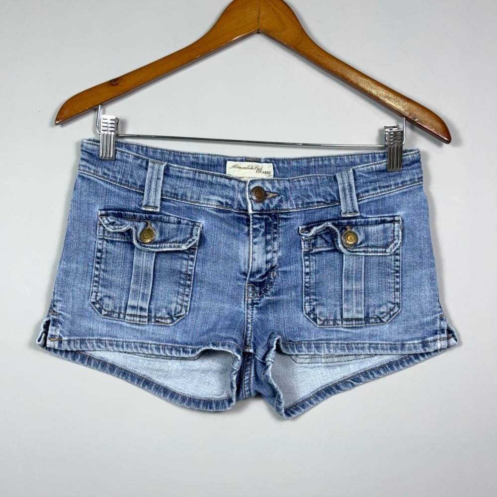 Vintage Abercrombie & Fitch Low Rise Shorts Cargo Y2K Mini Micro Womens Size 6